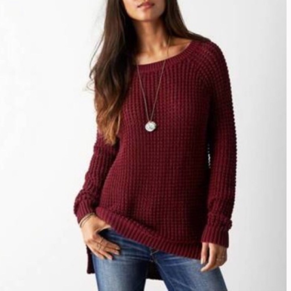 ✨3/$30✨ American Eagle Burgundy Knit Jegging Sweater | XS​